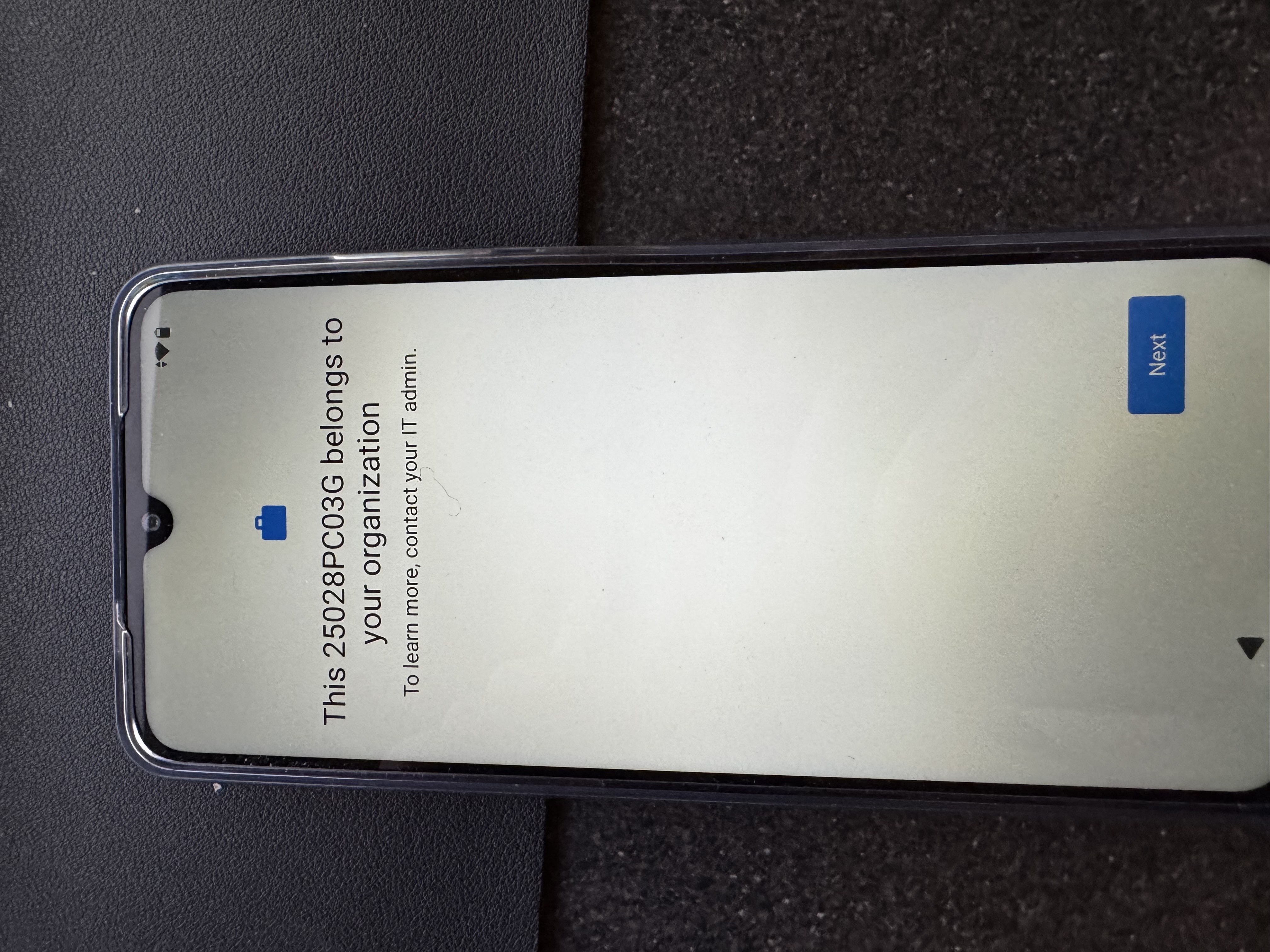 Android work checklist screen